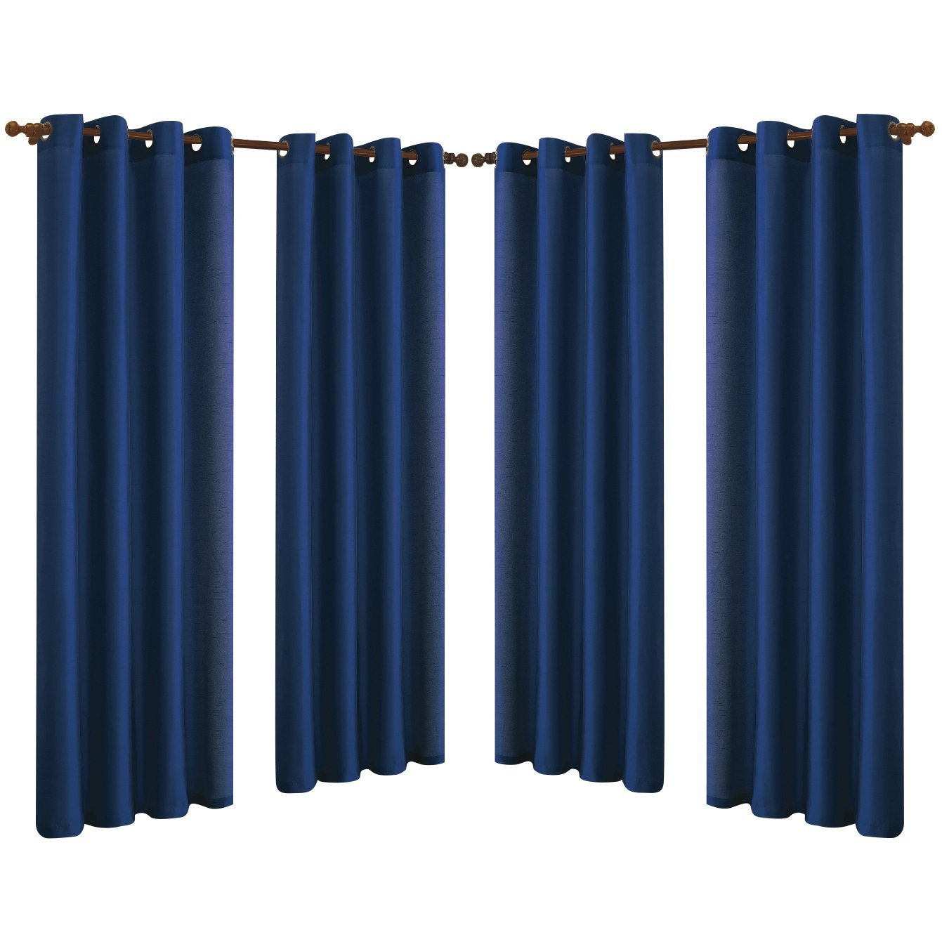 Rynx | 4-Pack: Faux-Silk Grommet Panels with Eyelets
