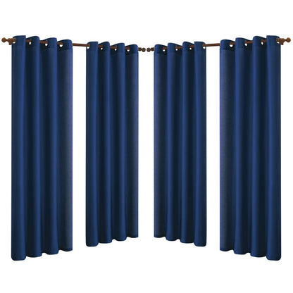 Rynx | 4-Pack: Faux-Silk Grommet Panels with Eyelets