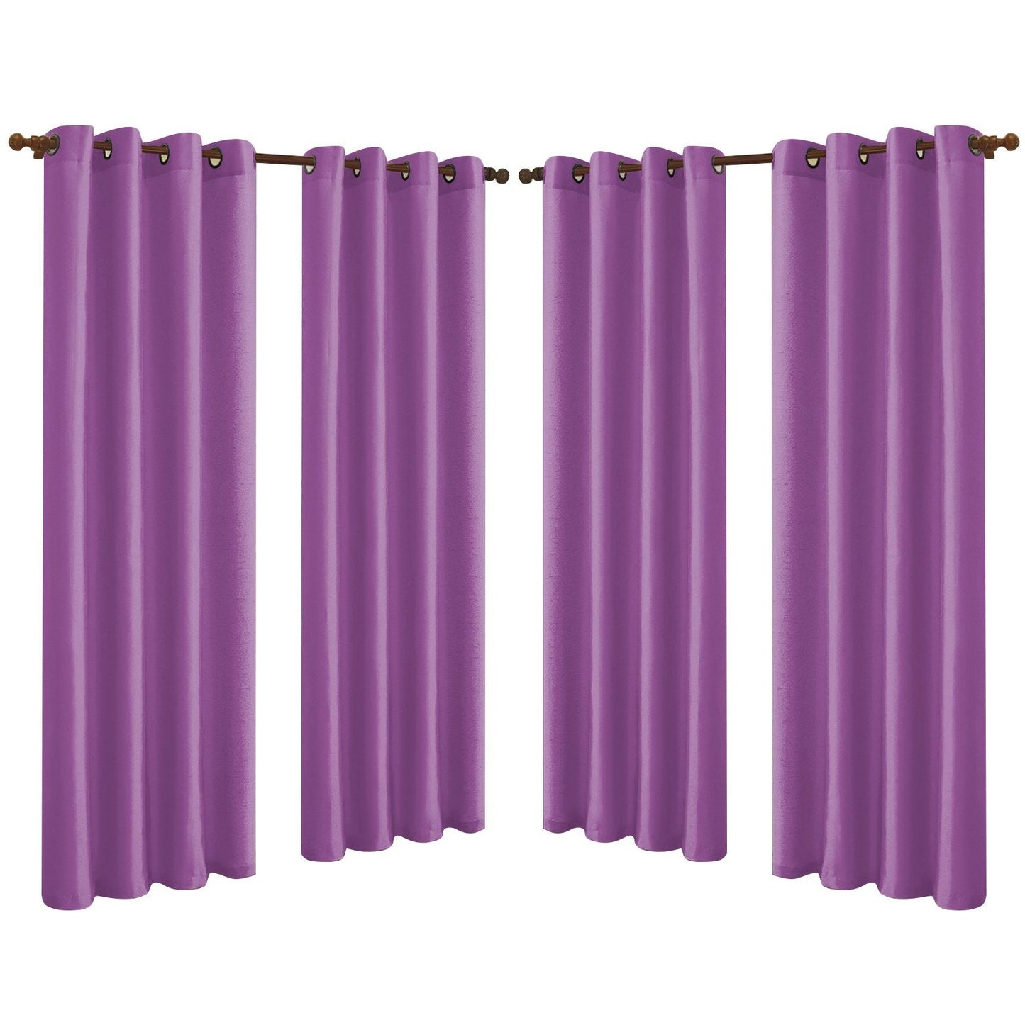 Rynx | 4-Pack: Faux-Silk Grommet Panels with Eyelets