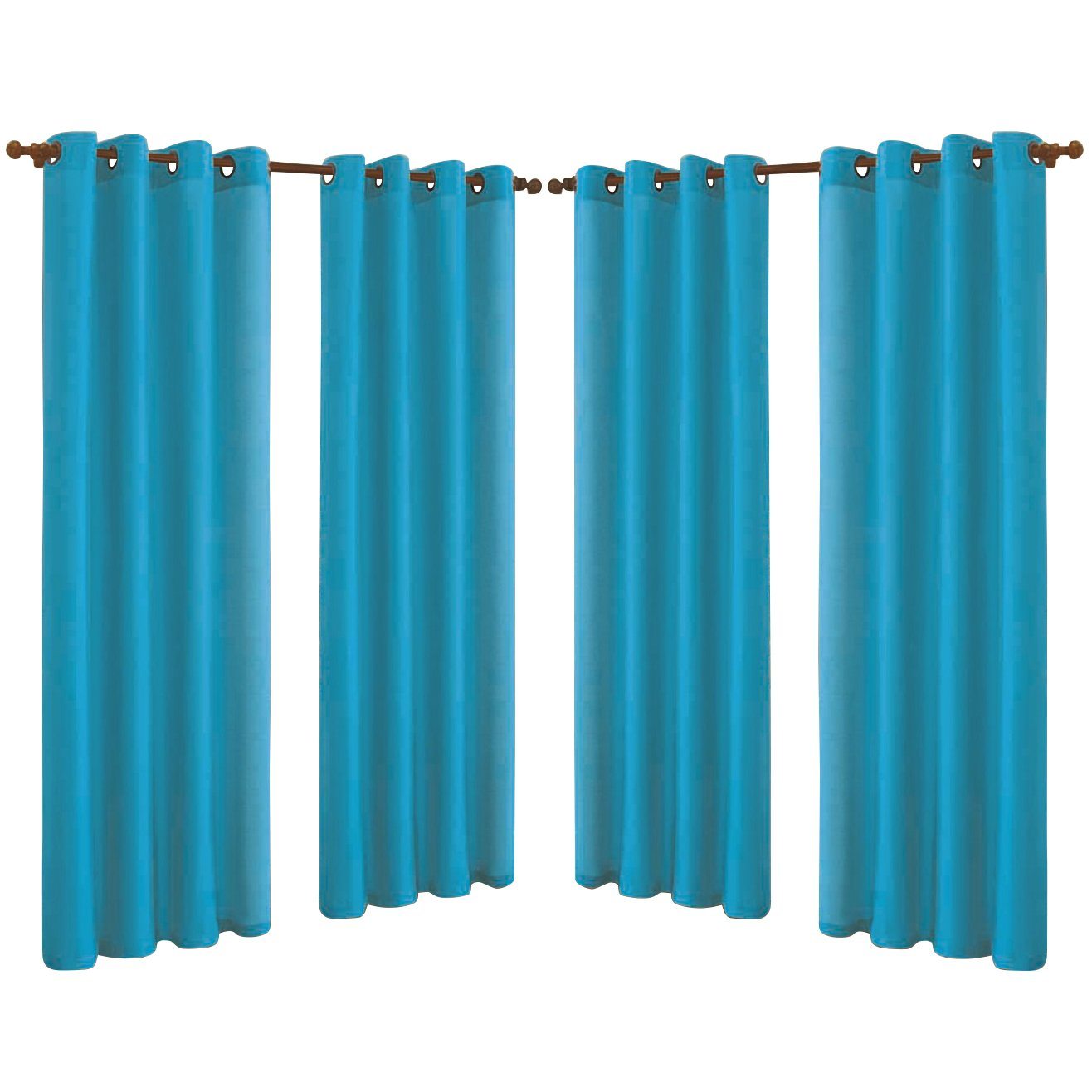 Rynx | 4-Pack: Faux-Silk Grommet Panels with Eyelets