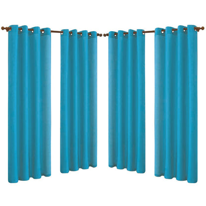 Rynx | 4-Pack: Faux-Silk Grommet Panels with Eyelets