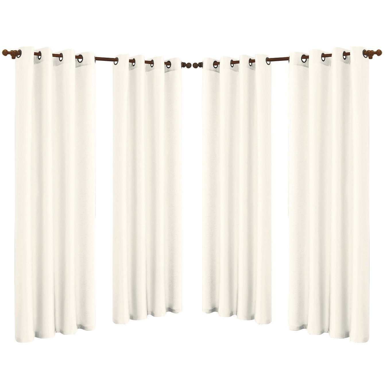 Rynx | 4-Pack: Faux-Silk Grommet Panels with Eyelets