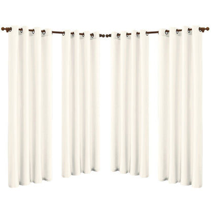 Rynx | 4-Pack: Faux-Silk Grommet Panels with Eyelets