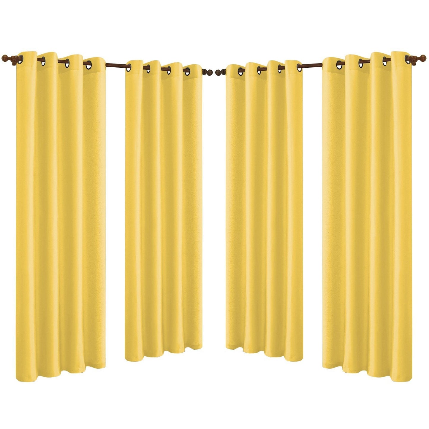 Rynx | 4-Pack: Faux-Silk Grommet Panels with Eyelets