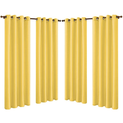 Rynx | 4-Pack: Faux-Silk Grommet Panels with Eyelets