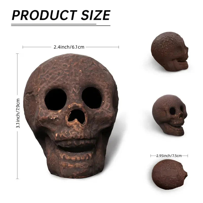 Rynx | 4-Pack: Halloween Fireplace Skull Ceramic Props
