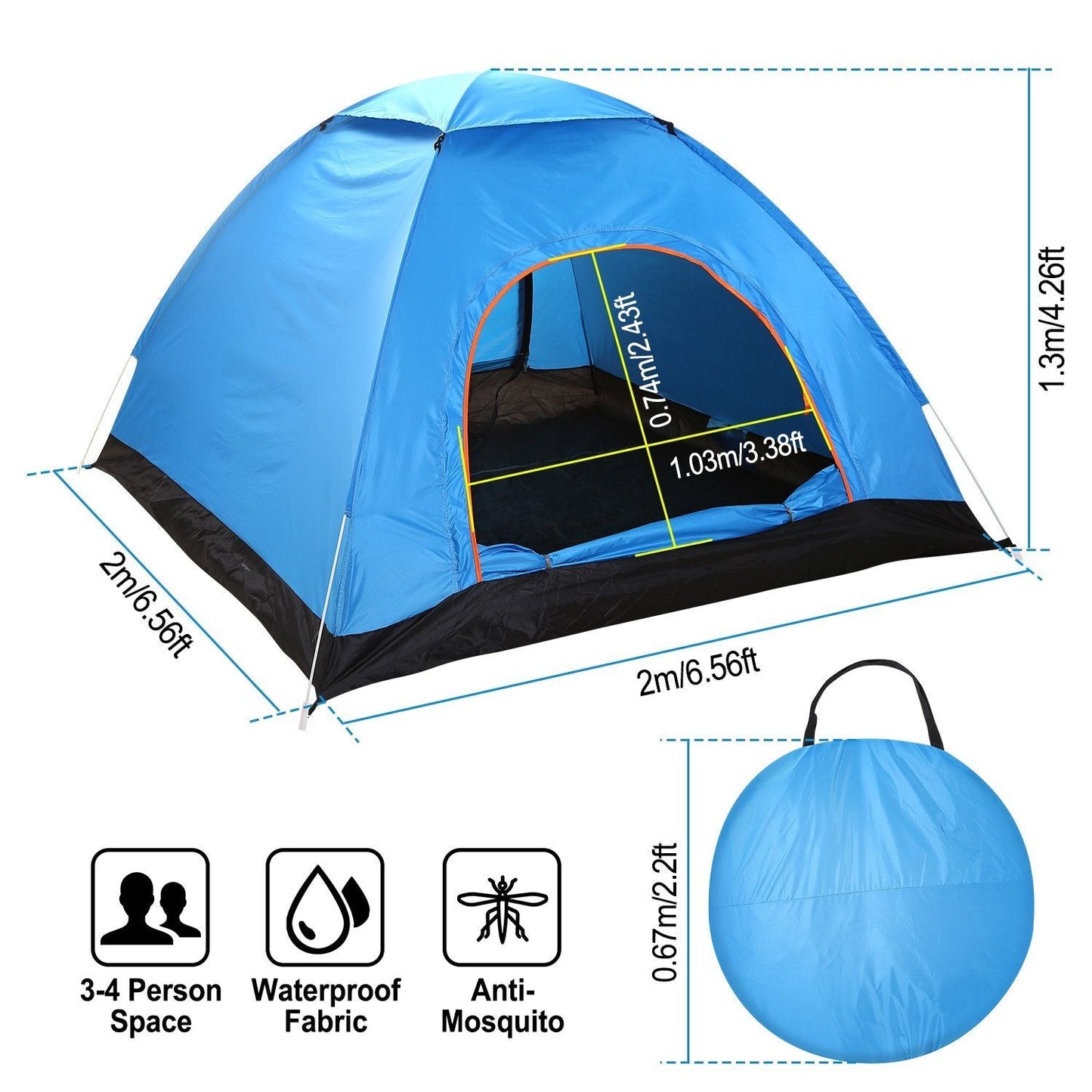 Rynx | 4 Person Camping Waterproof Tent