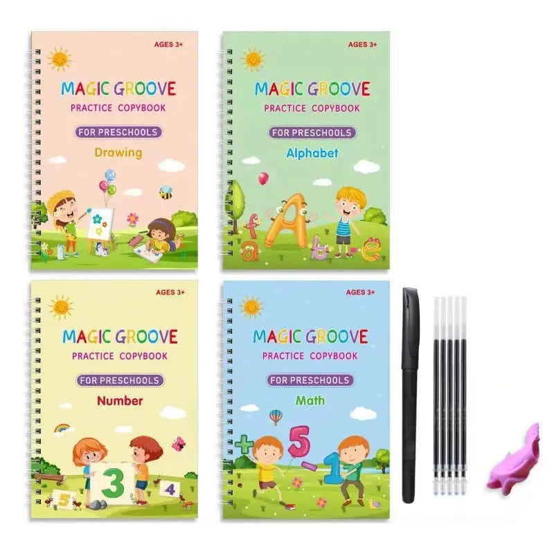 Rynx | 4-piece Reusable Learning Booklet Set for Children