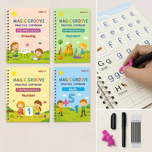 Rynx | 4-piece Reusable Learning Booklet Set for Children