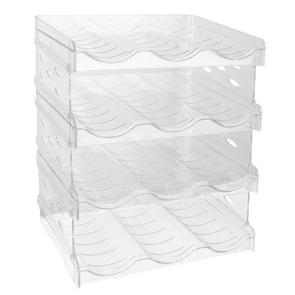 Rynx | 4-layer bottle storage 12 bottles transparent stackable Organizer holder shelf