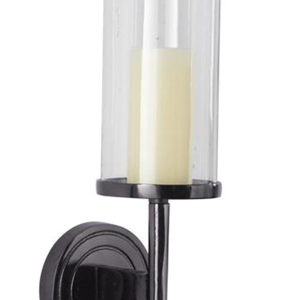 Rynx | Black Metal Hurricane Wall Candle Holder