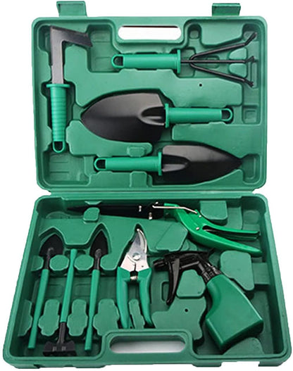 Rynx | 10 Piece Garden Tool Set Garden Tools Garden Kit with Carry Case, Garden Cutter