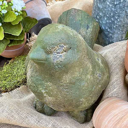 Rynx | Mossy Sparrow Garden Statue