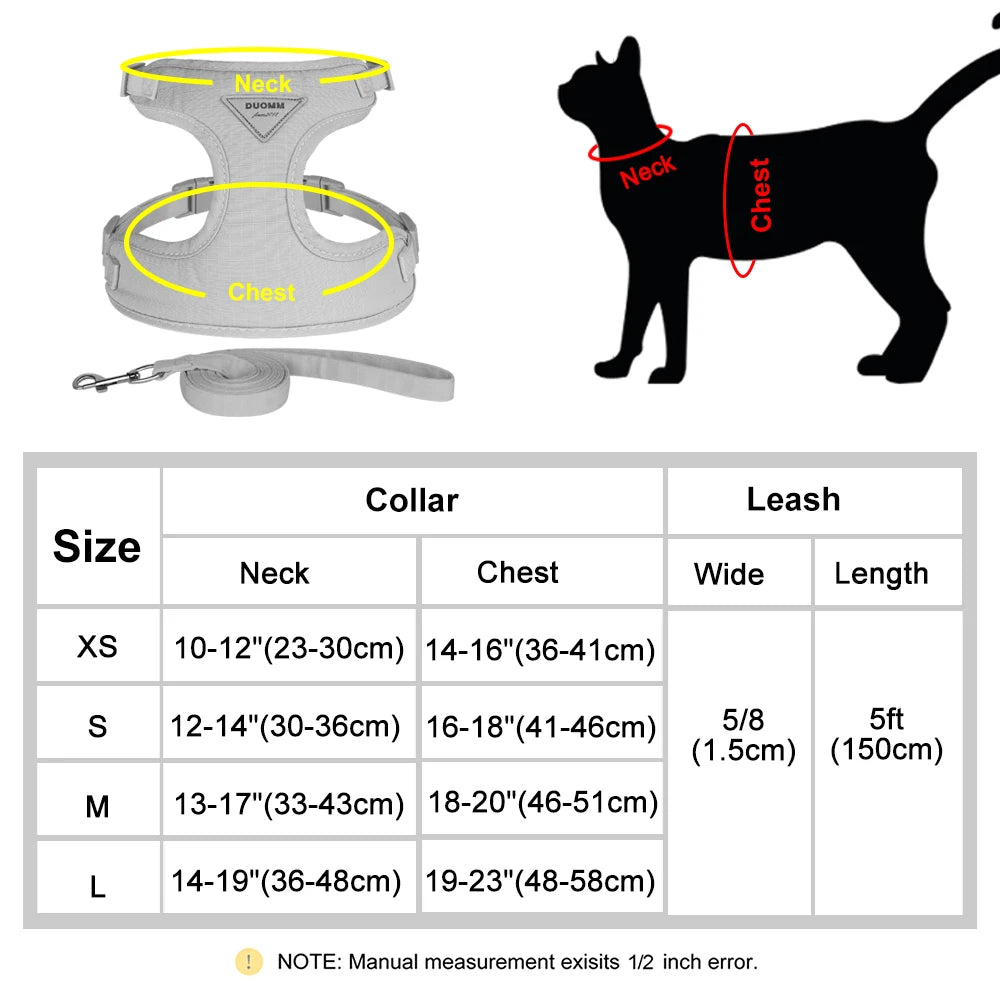 Rynx | Soft Mesh Cat and Dog Vest Harness with Leash Set