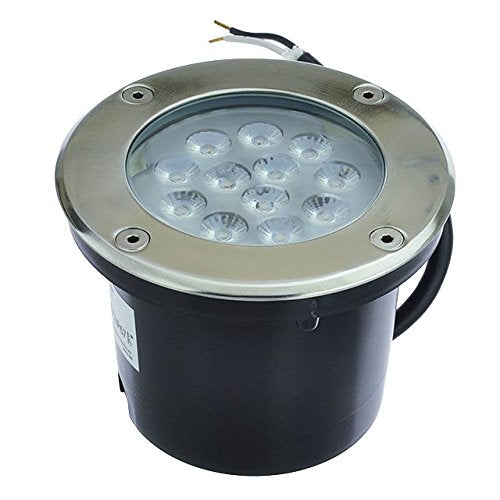 Rynx | Ledwholesalers 12V Low Voltage In-Ground Led Brown Light, 14W, Stainless Steel Trim