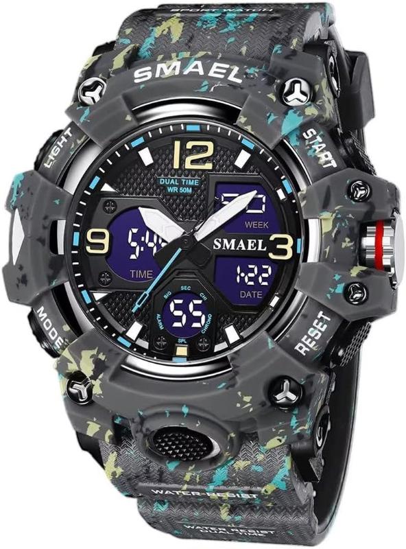Rynx | Men's waterproof sports wristwatch with date and multifunction LED alarm stopwatch