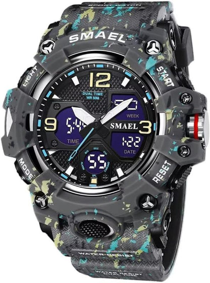 Rynx | Men's waterproof sports wristwatch with date and multifunction LED alarm stopwatch
