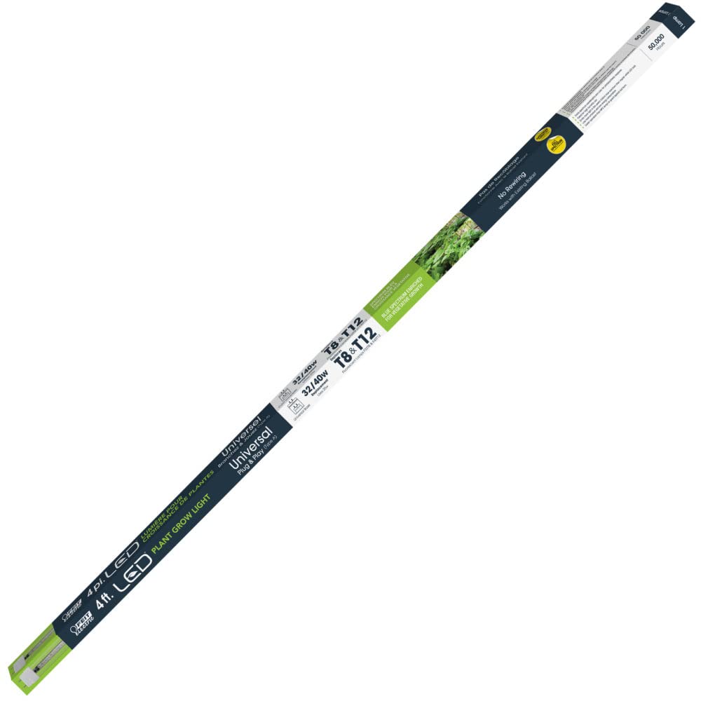 Rynx | Fat Electric 4' Plant Grow Led Tubular Bulb - 1 Pack, Ideal For Indoor Gardening