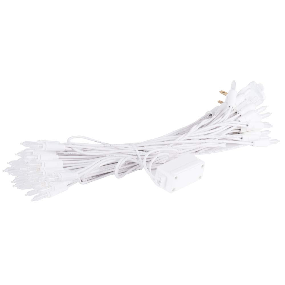 Rynx | Vickerman 50 Lights Led Warm White Dura-Lit Mini Lights, White Wire