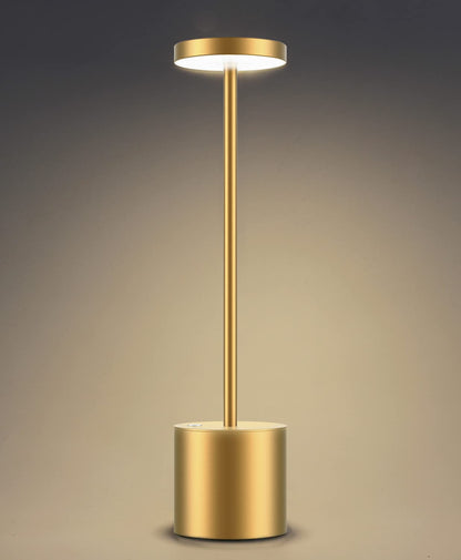 Rynx | Yiben Wireless LED Table Lamp, 6000Mah USB Rechargeable, 3 Brightness Levels, Gold
