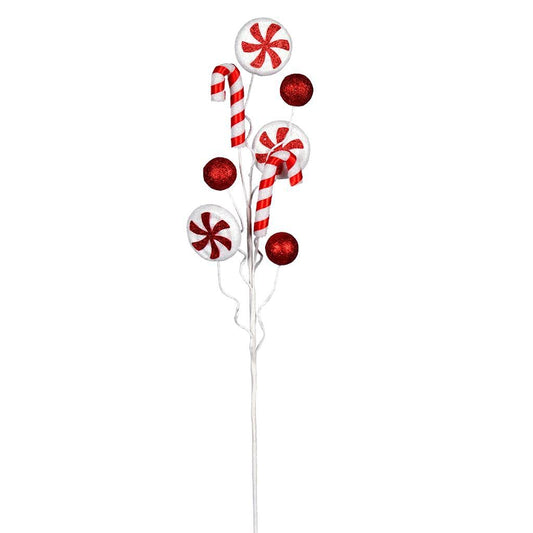 Rynx | Vickerman 665633-20" Red/White Candy Cane Swirl Spray (6 Pack) (Qg205022)