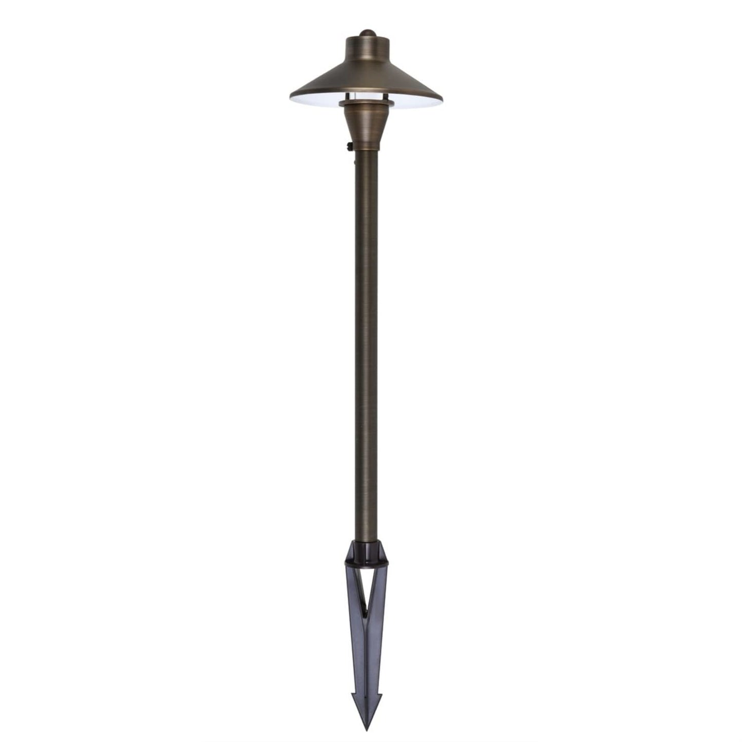 Rynx | Elegant Elitco P801 Antique Brass Landscape Spotlights With Stake, 20W G4 Halogen, 7"