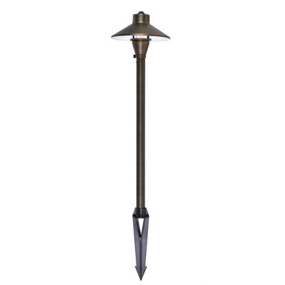 Rynx | Elegant Elitco P801 Antique Brass Landscape Spotlights With Stake, 20W G4 Halogen, 7"