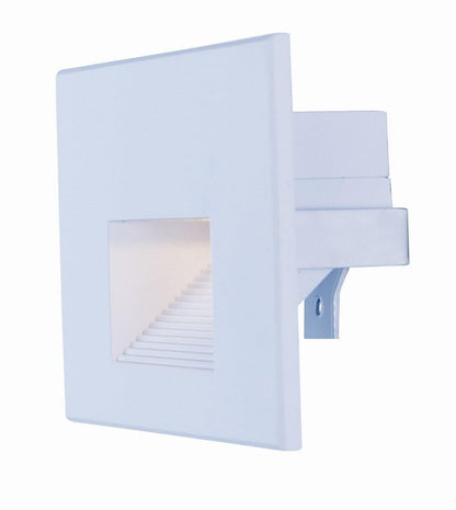 Rynx | Maxim Led Step Light, 5" Wide X 3" High, White Aluminum, Horizontal Wide Beam