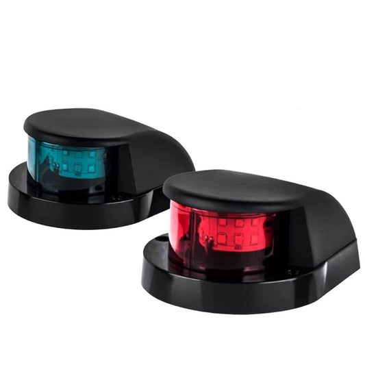 Rynx | Sebnux LED Boat Navigation Light Red And Green LED Maritime Navigation Light Bow Light For Pontoon And Small Boat (Black New Version)