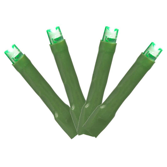 Rynx | Vickerman 144 Green Led Cluster Light Set, 24' Christmas Light Set, Green Wire