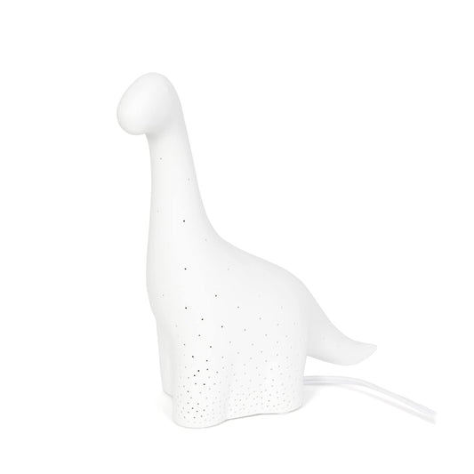 Rynx | Simple Designs Lt2093-Wht Porcelain Brontosaurus Dinosaur Table Lamp, White