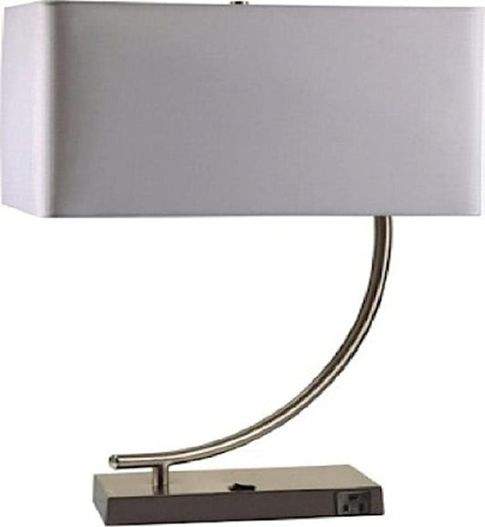 Rynx | Ore International, Inc 6223-1 Table lamp with practical socket, 9" X 15.25" X 22", Chrome/Nickel