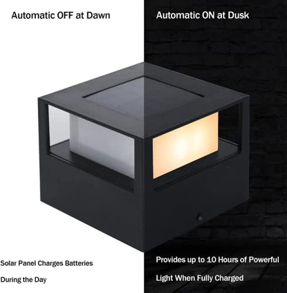 Rynx | Viewsun Solar Post Cap Light 12 Pack - Waterproof Decorative LED Lights For 4X4, 5X5, 6X