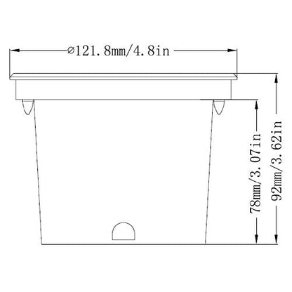 Rynx | Ledwholesalers 12V Low Voltage In-Ground Led Brown Light, 14W, Stainless Steel Trim