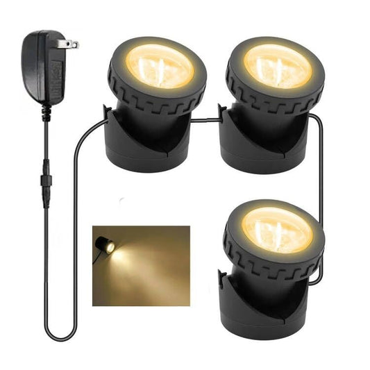 Rynx | Tensul Warm White Female Light, Underwater Landscape Spotlights, Ip68 Waterproof Submersible Fountain Lights For Garden Pond Fountain Waterfall (3 Lights)