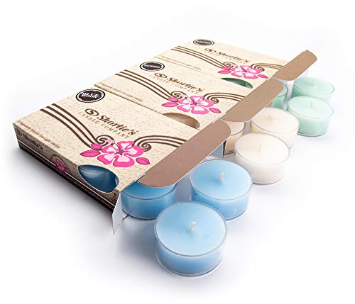Rynx | Shortie'S Candle Company Fresh & Clean Tealight Candles 3 Pack - Highly Fragranced Natural Wax