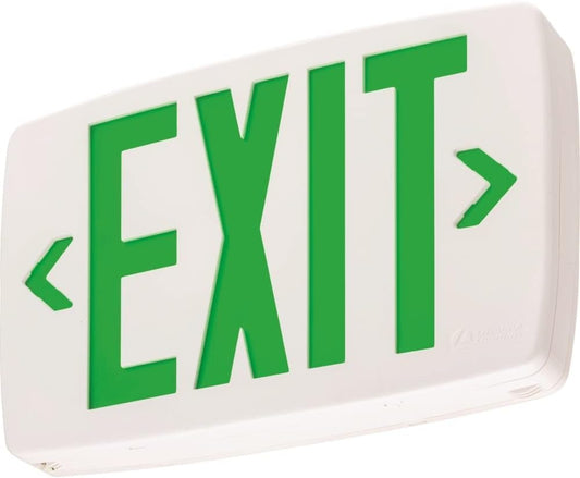 Rynx | Lithonia Lighting Lqm S W 3 G 120/277 El N M6 Quantum Thermoplastic Led Emergency Exit Sign With Stencil Facade White Box And