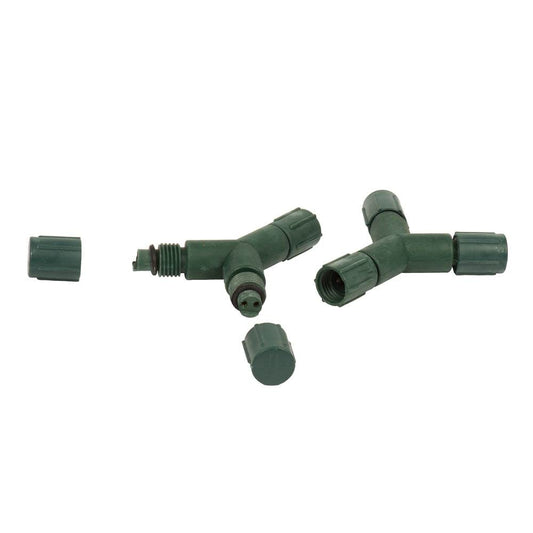 Rynx | Vickerman Single Mold Led Set Green Coaxial Y Splitter 6/Bag, Csa/Us Listed.