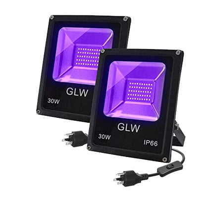 Rynx | Glw 30W Led Black Light - Waterproof Floodlight For Events, Stage, And Aquariums (2 Pack)