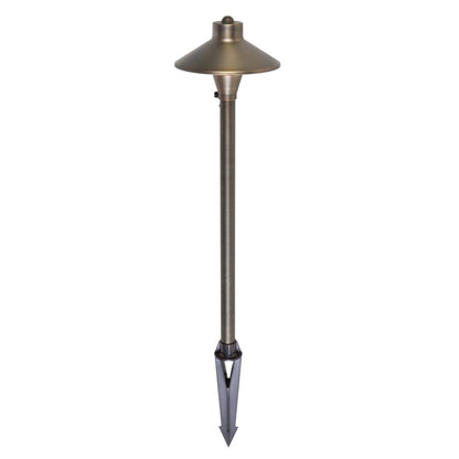 Rynx | Elegant Elitco P801 Antique Brass Landscape Spotlights With Stake, 20W G4 Halogen, 7"