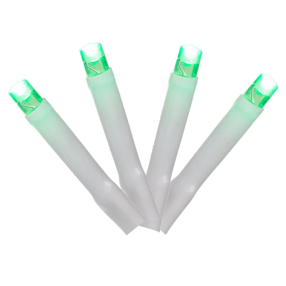 Rynx | Vickerman 144 Green Led Cluster Light Set, 24' Christmas Light Set, White Wire
