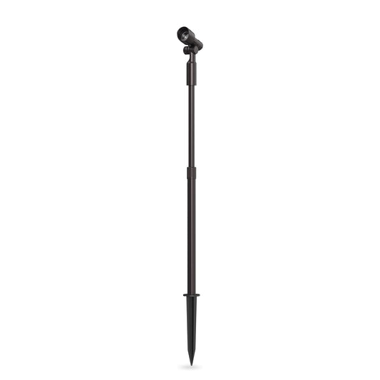 Rynx | Malibu Low Voltage Spotlight 4W Led Telescopic Spotlight 12V Outdoor Oil Bronze Landscape Lighting 66 Lumen 2700K Warm White Metal Floodlight With Support And Connect For Garden, Patio, Lawn