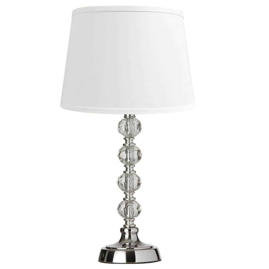 Rynx | Dainolite 1Lt Table Lamp Cut Crystal Ball W/White Shade