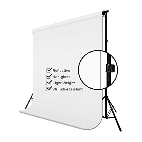 Rynx | Studio 6 ft X 9 ft White Photo Video Photography Studio Fabric Backdrop Background Screen, JSAG103