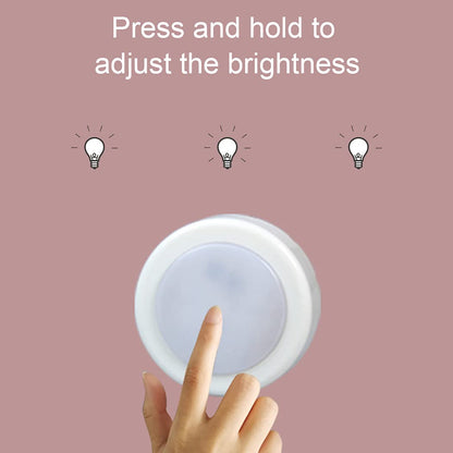 Rynx | Wralwayslx 10 Pack Cabinet Push Light - Battery Operated, White, Ideal For Kitchens And Cabinets