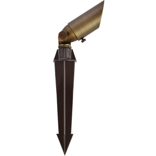 Rynx | Elitco Lighting Aera 5.38&quot; Metal Landscape Floodlight in Antique Brass
