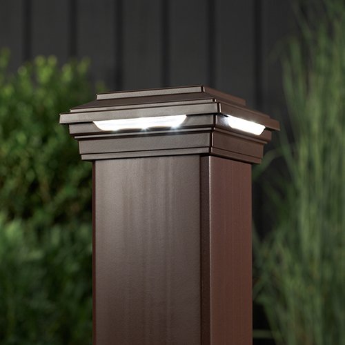 Rynx | Trex Led Post Cap Light - Vintage Lantern, Square Style, Acrylic, 4X4