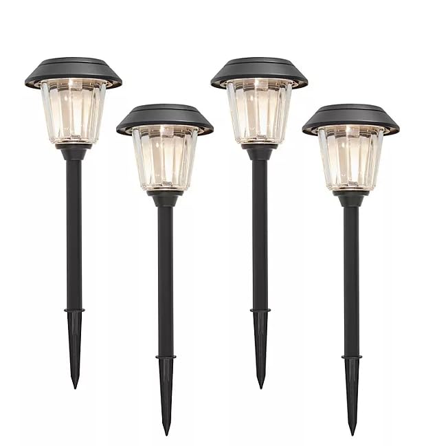 Rynx | Member'S Mark 4-piece LED solar light - Matte black stainless steel outdoor lighting