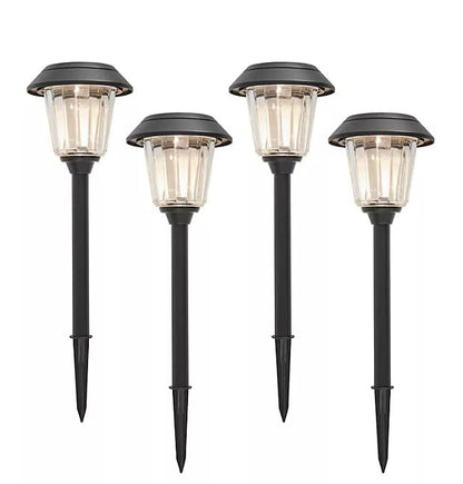 Rynx | Member'S Mark 4-piece LED solar light - Matte black stainless steel outdoor lighting