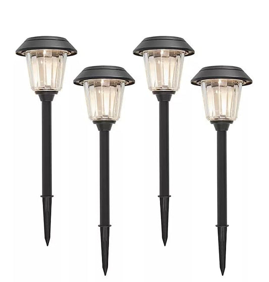 Rynx | Member'S Mark 4-piece LED solar light - Matte black stainless steel outdoor lighting